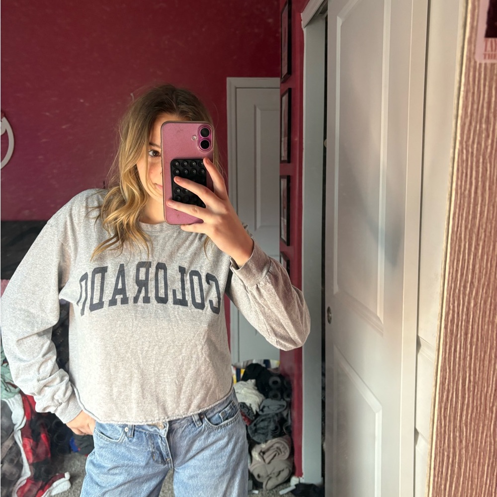 Brandy Melville Gray Colorado Long Sleeve Top